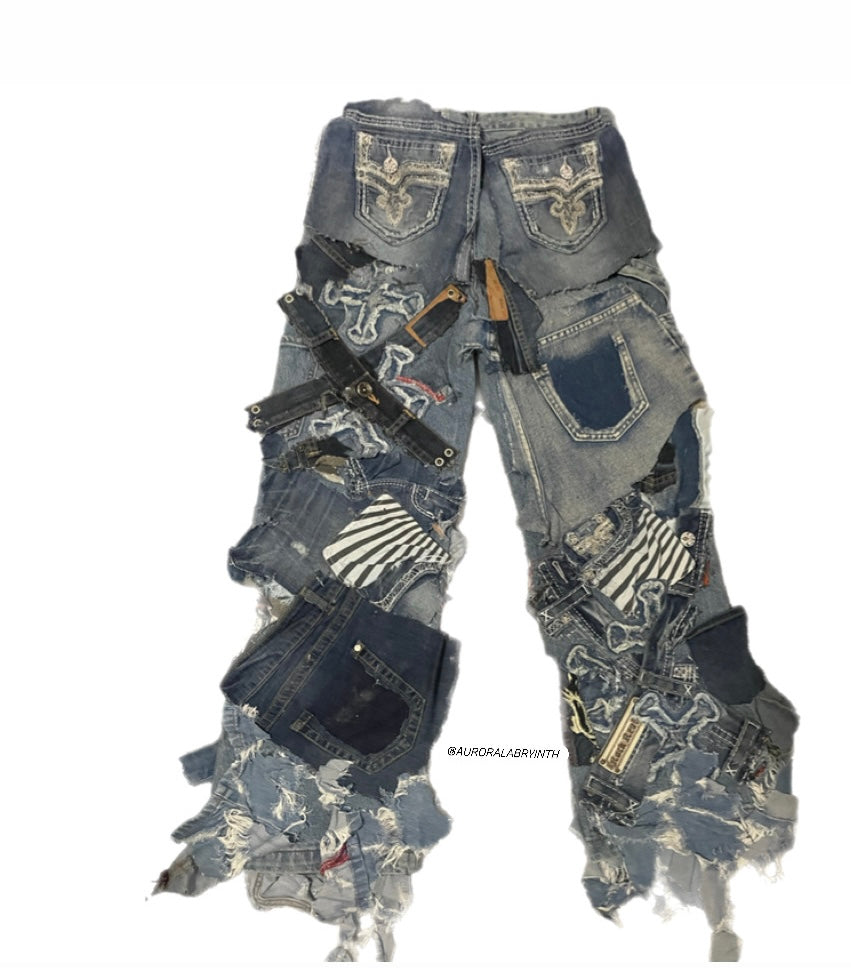 Heaven’s Wreckage™ (custom patchwork jeans)