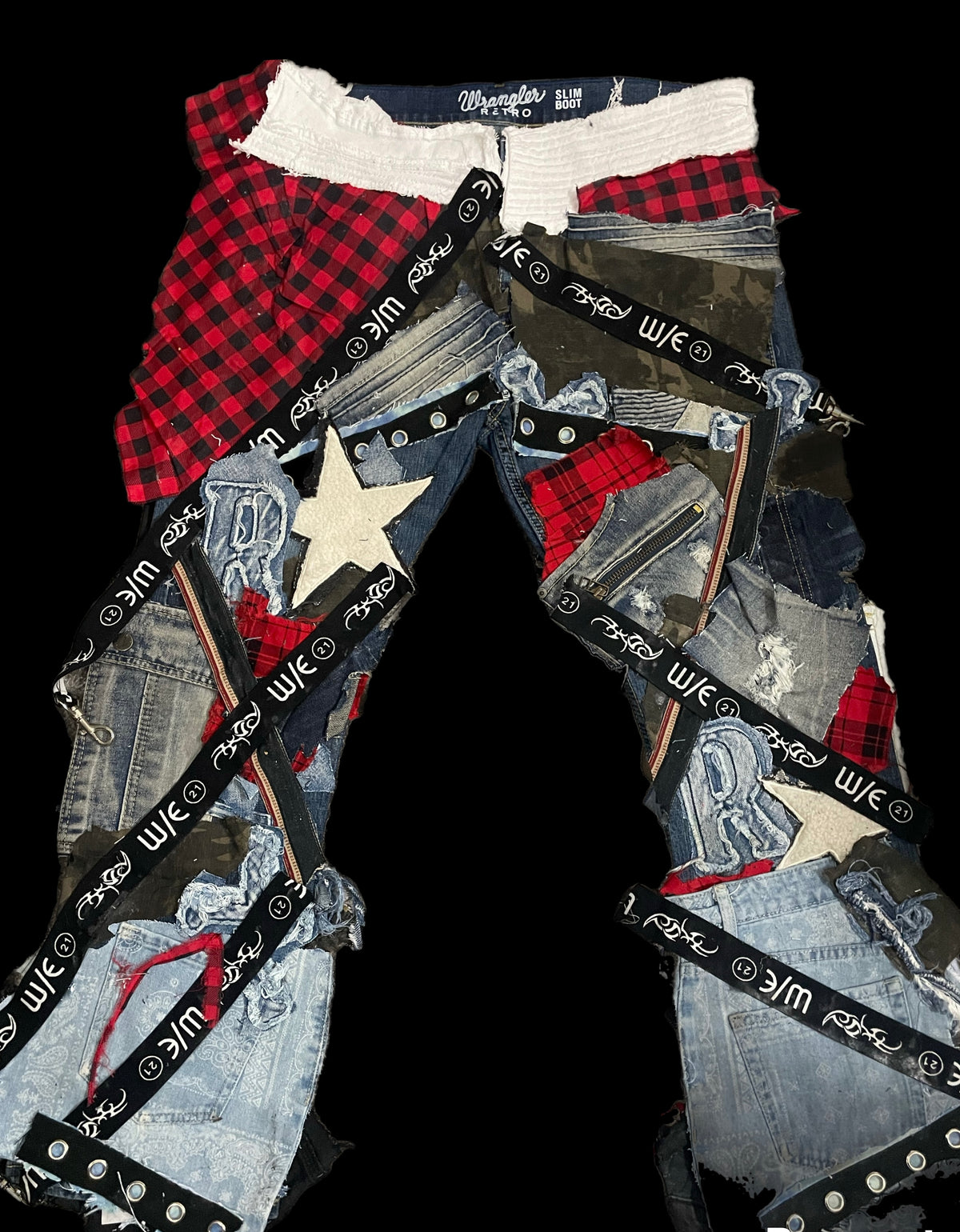 Heaven’s Wreckage™ (custom patchwork jeans)