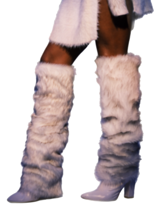 ÁURØRÁ fur leg warmers